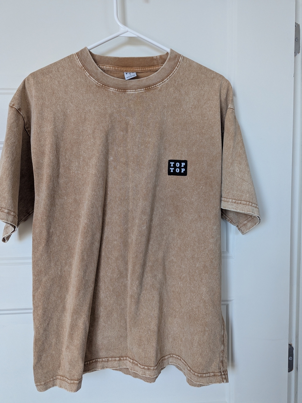 Men's Washed Brown Crewneck T-Shirt
